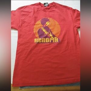 Zion Rootswear Jimi Hendrix Tee Shirt Red L Short Sleeve Cotton VINTAGE